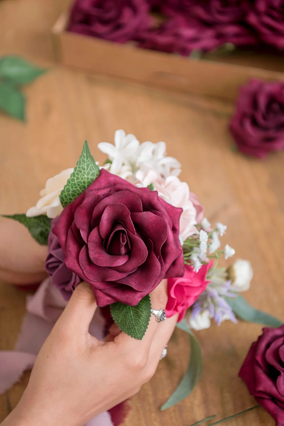 3.5" Foam Avalanche Rose with Stem - 16 Colors