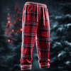 3D Print Christmas Ugly Sweater Men's Casual Checkered Pants by Inlyline
