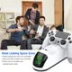 DinoFire Wireless PS4 controller charger for Dualshock Charging station with Fast 2 Charging Port for Playstation 4-White