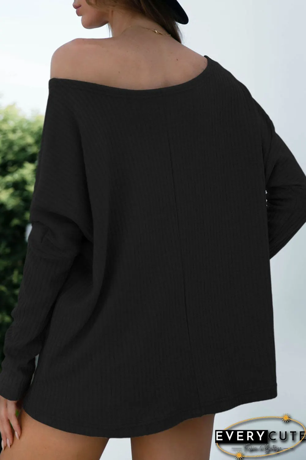 Fashion Casual Solid Split Joint Oblique Collar T-Shirts