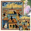 (Multi-Style) Colorful Van Gogh Cat-11CT Stamped Cross Stitch 40*55cm/15.75*21.65in