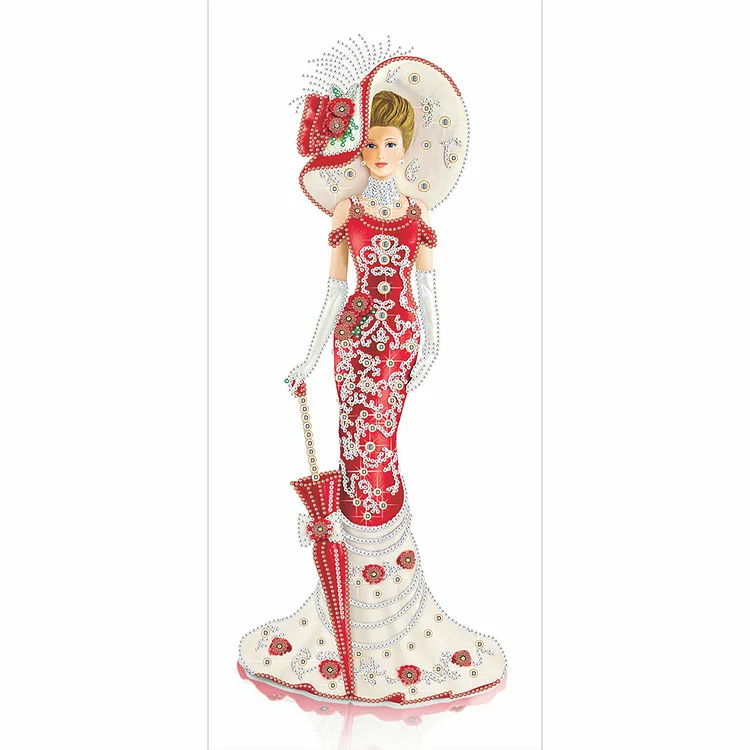 30*60cm  Special-Shaped Diamond Painting Dress Lady Kit