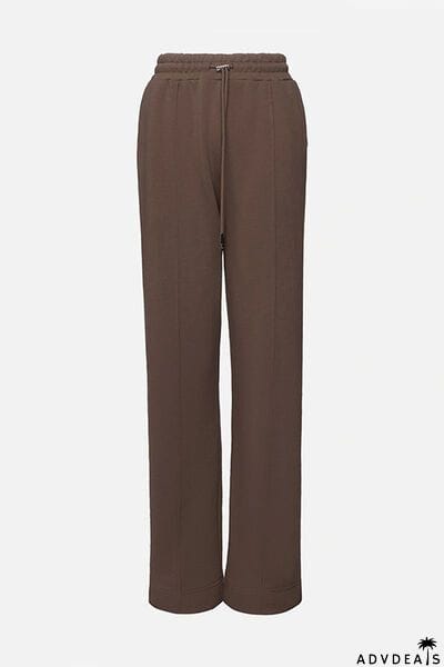 Zip Up Drawstring Hoodie and Pants Set