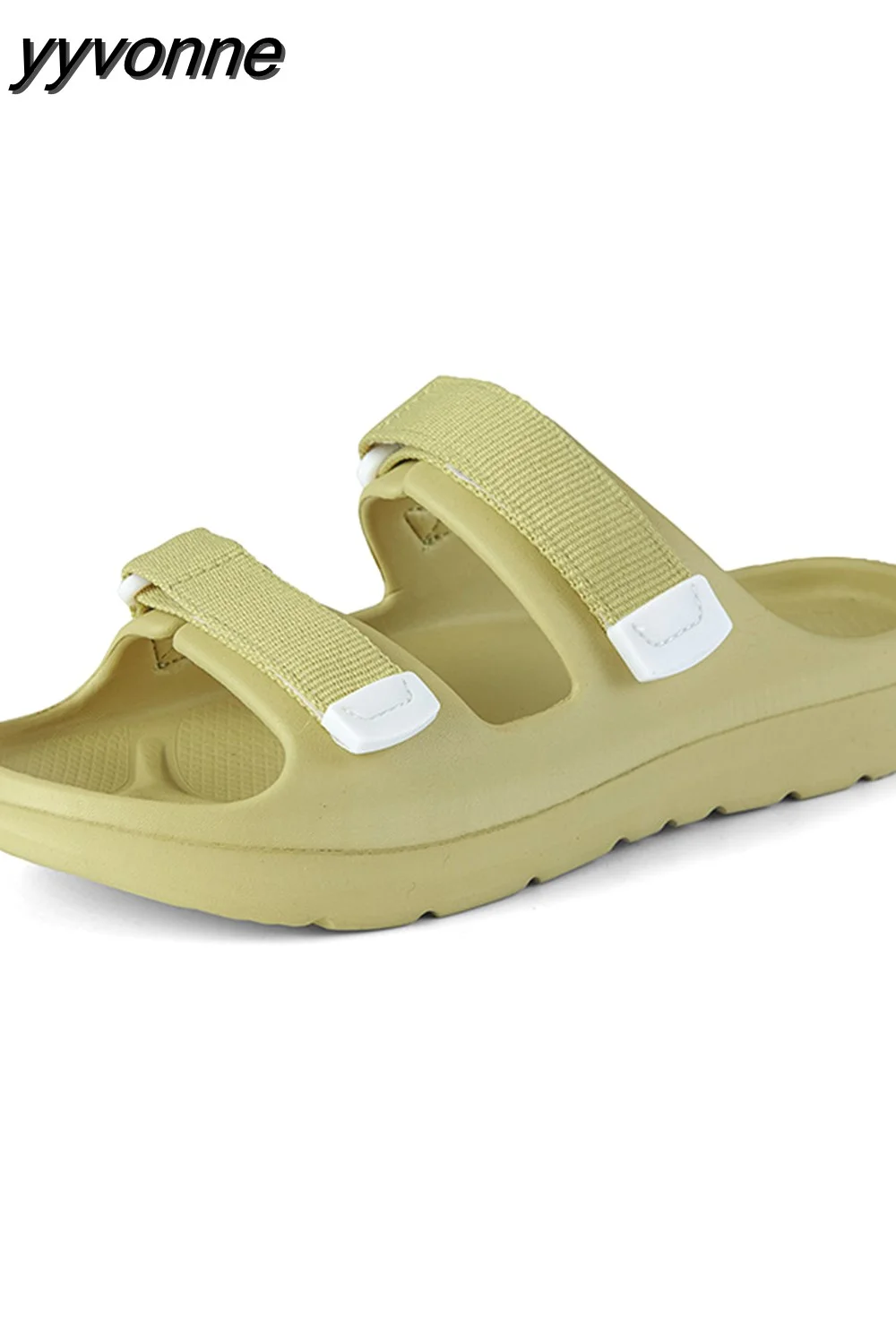 yyvonne Summer Fashion Men Light EVA Outside Slippers Casual Solid Color Waterproof Non-slip Indoor Home Slides Shoe
