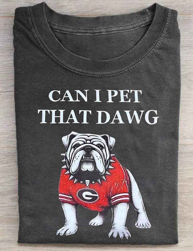 Georgia Bulldogs Can I Pet That DAWG T-Shirt