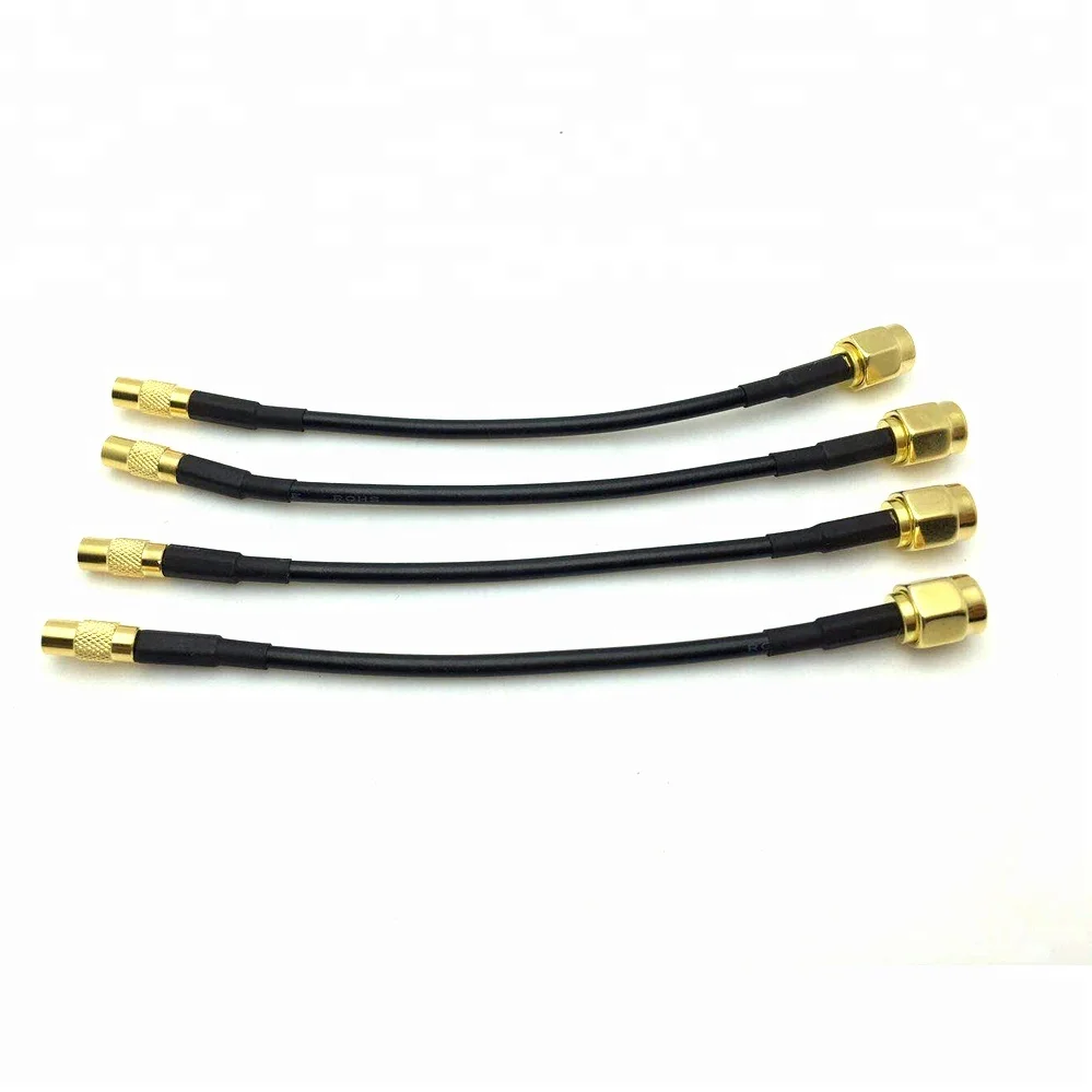 RF Solutions 50 ohm Female SMA-J to Male MCX Coaxial Cable Assembly 100mm Length RG174U cable type