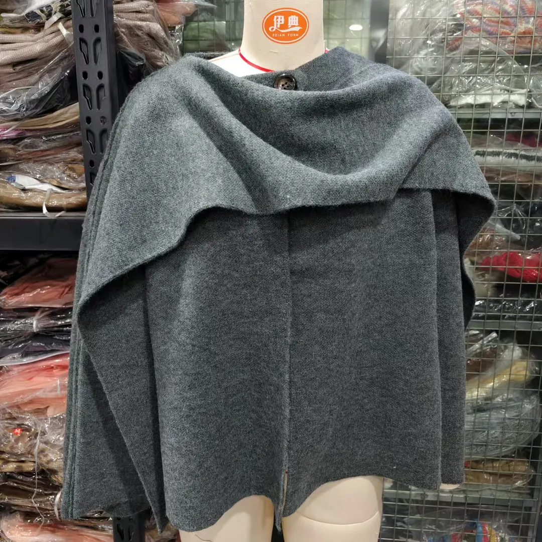 Nigikala Nigikala New Women's Clothing With Asymmetric Scarf Short Knitted Coat