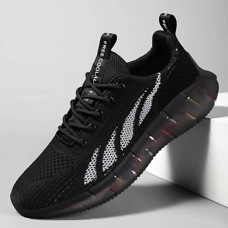 MWY Men Sneakers Black Mesh Casual Shoes Lace Up Mens Shoes Lightweight Vulcanize Shoes Couple Shoes Zapatillas Hombre