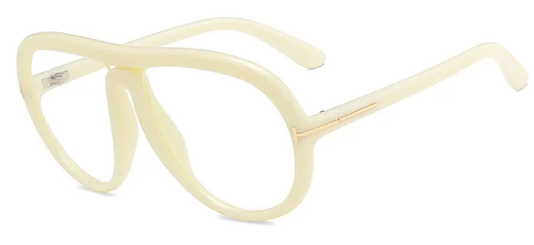 Luxury Big Frame Anti Blue Light Myopia Glasses Women Vintage Popular T Letter Pilot Eyewear Men Nearsighted Eyeglasses