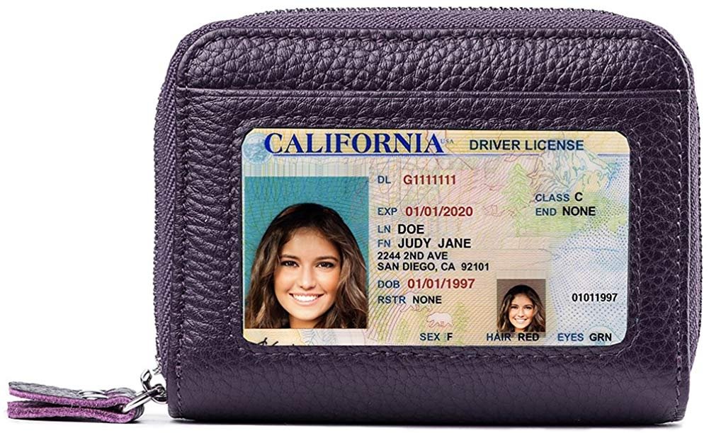 RFID Blocking Leather Wallet for Women,Excellent Women's Genuine Leather Credit Card Holder