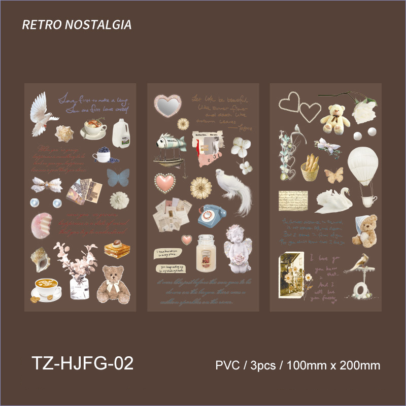 PVC Sticker - Nostalgic Retro Series Vintage Cute Children 