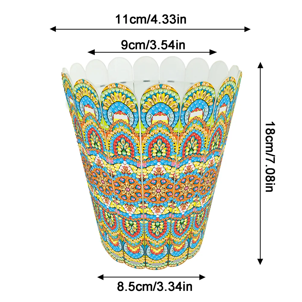 Desktop Diamond Art Flower Arrangement Vase for Home Office Decor (Flower)