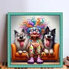 Two Dogs And Granny-11CT Stamped Cross Stitch 40*40cm