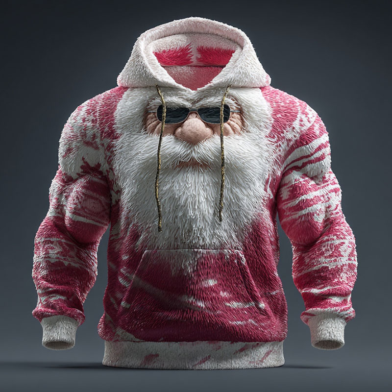 Men's Santa Claus Sporty Christmas Hoodie elevenforest