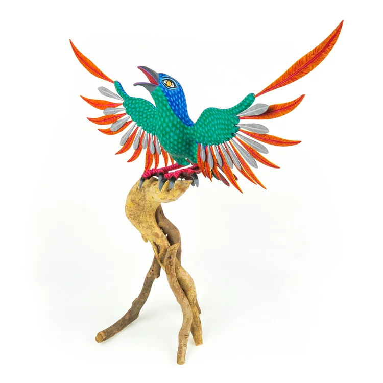 Bird On Branch - Oaxacan Alebrije Wood Carving