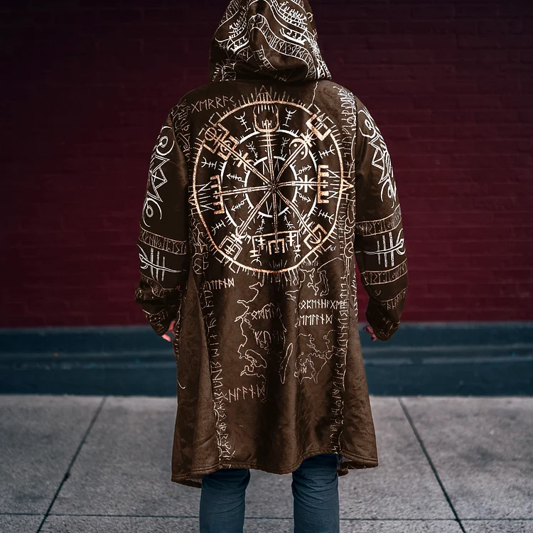 VChics Viking Runes Art Graphics Inspired Hooded Jacket
