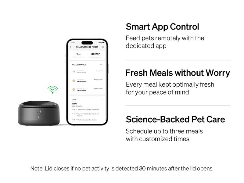 Product Introduction of PETLIBRO Automatic Cat Feeder, Refrigerated wet food dispenser with WiFi control, 3 days freshness, 3 timed meals,  quick cooling 10