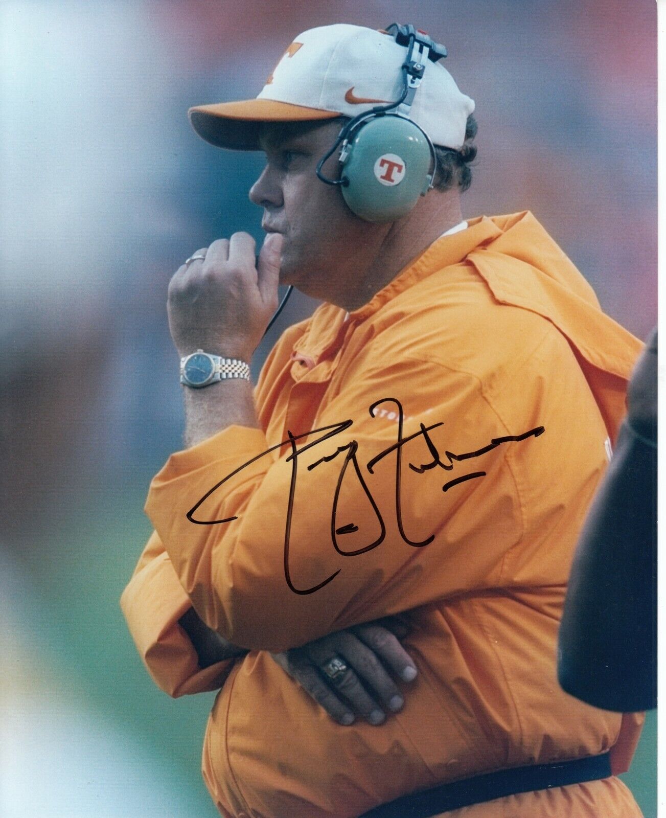 Phil Fulmer #0 8x10 Signed Photo Poster painting w/ COA Tennessee Volunteers