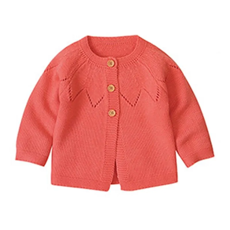 New 2020 Spring Autumn Baby Boys Girls Pure Color Knit Jacket + Hat Infant Kids Boy Girl Long Sleeve Cardigan Coat Clothing