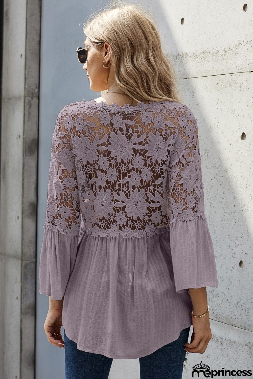 Crochet Lace Button Top