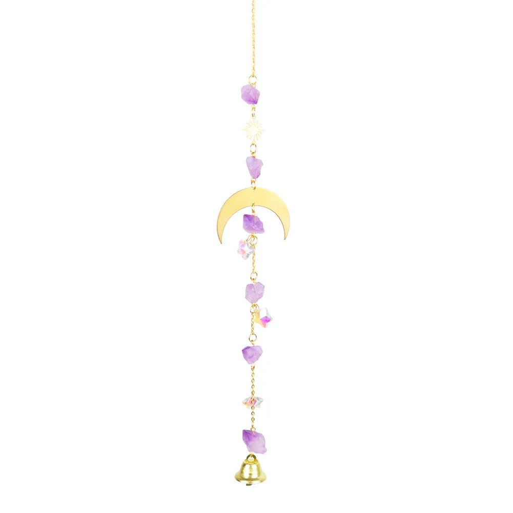 Hanging Crystal Star Eye Window Car Prism Moon Bell Pendants
