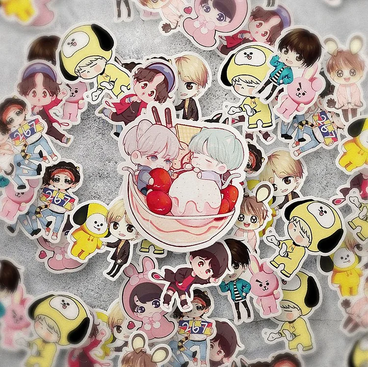 방탄소년단 X BT21 40 Cartoon Stickers