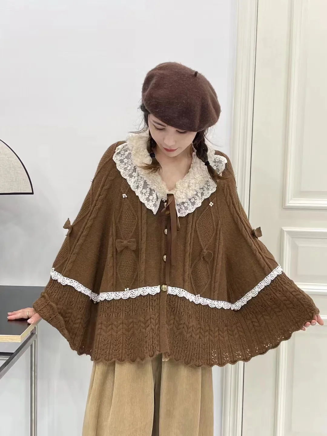 Chicfifth Sweater Women Winter Long Sleeve High Quality Autumn Vintage Top Knitted Cardigan