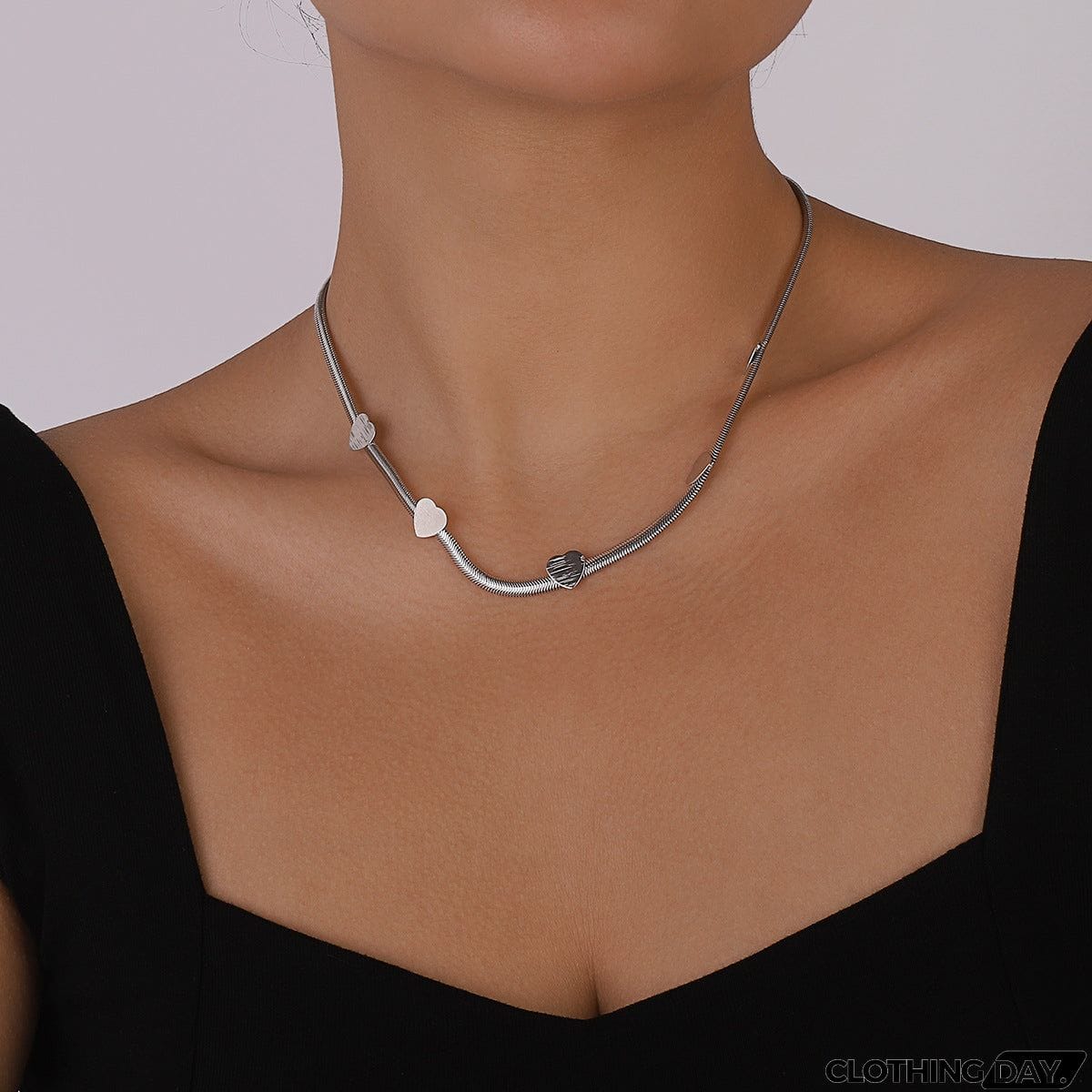 Love Simple Metal Necklace