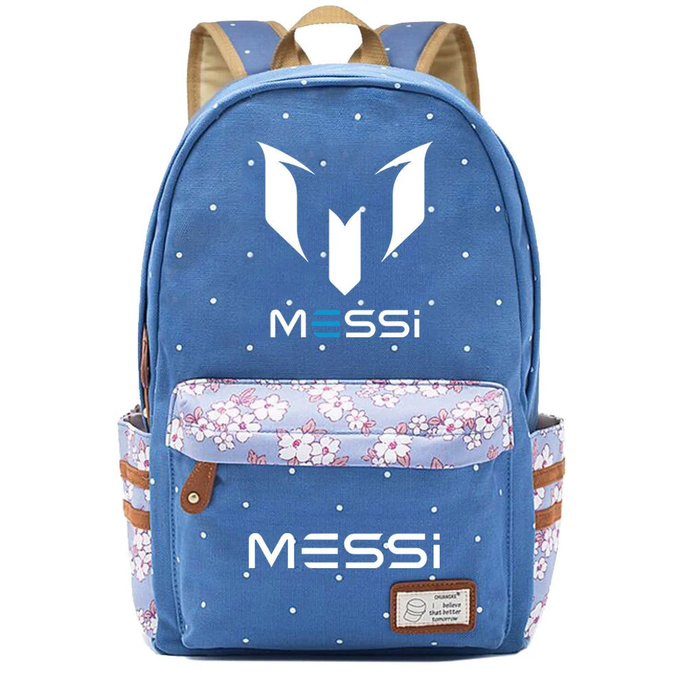 Buzzdaisy Get your child ready for school with Lionel Messi Print Backpack - Large Capacity, Stylish and Perfect for Leisure Travel