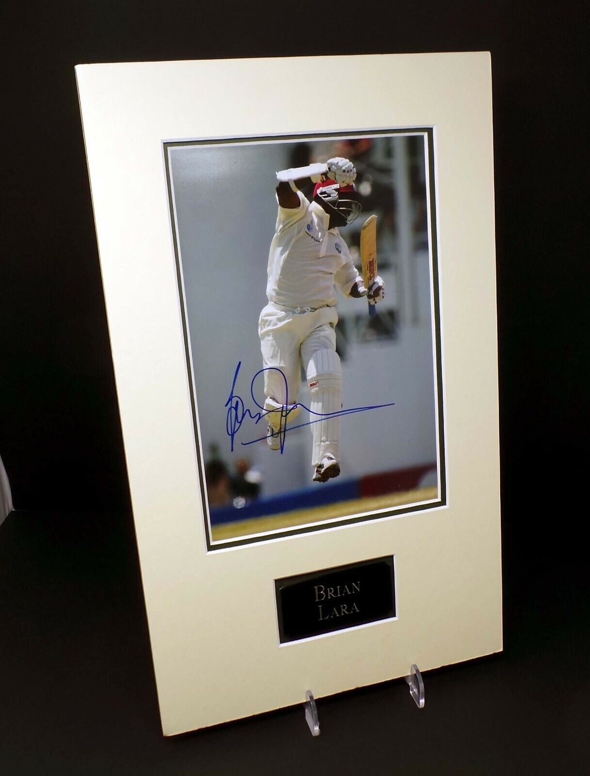 Brian LARA Signed & Mounted West Indies Cricket Legend 12x8 Photo Poster painting AFTAL COA