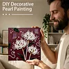 uk.everydayedeals DIY Pearl Painting With Frame - Handmade Self-Adhesive Pearls - Butterfly Flowers(25*25cm)