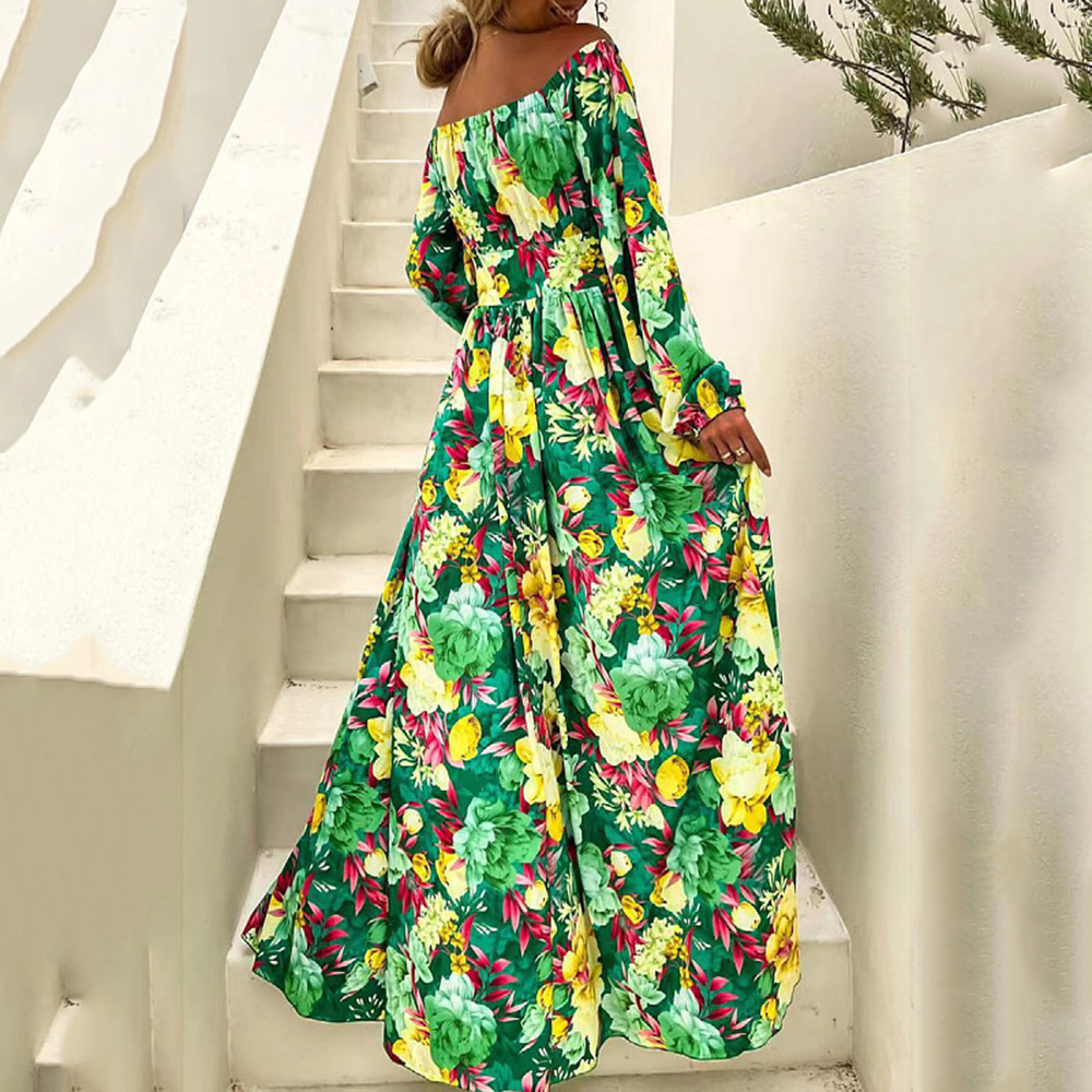 Mature Ladies Floral Boho Print Dress
