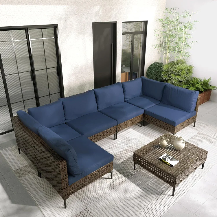 Outdoor sectional thick cushions sale