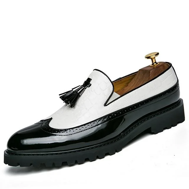 Men's Summer Daily Loafers & Slip-Ons PU White / Black / Red