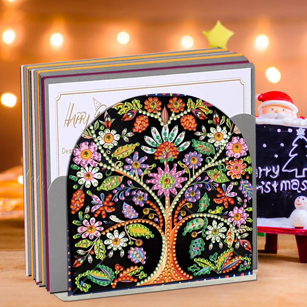 DIY Acrylic Tree Of Life Diamond Painting Paper Towel Holder for Home Art Crafts