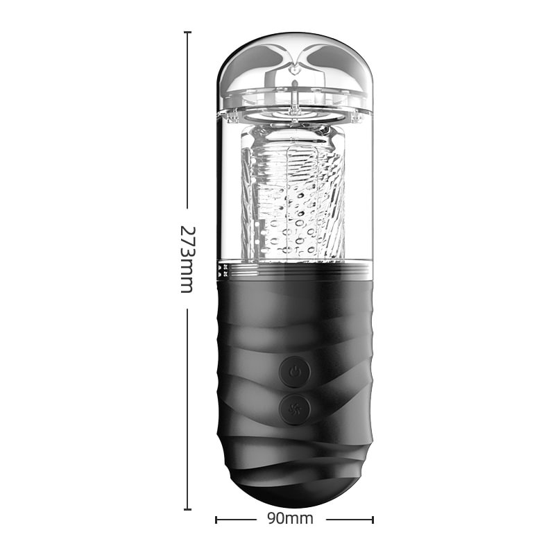 7-frequency Vibrating Pronunciation Two-way Spiral Masturbation Cup 
