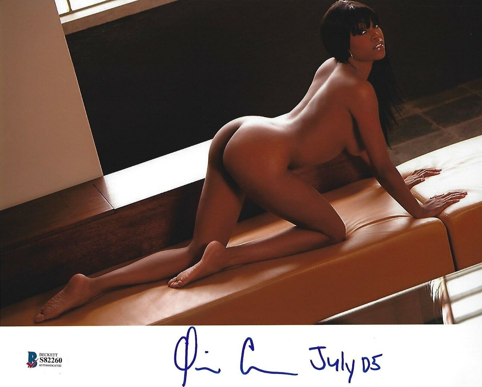 Qiana Chase Signed Playboy 8x10 Photo Poster painting BAS Beckett COA 2005 Playmate Autograph 4