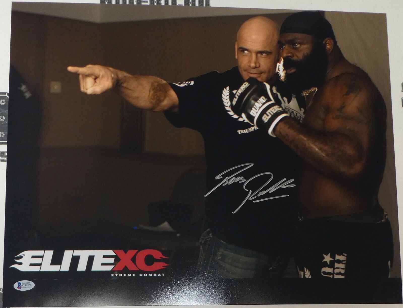 Bas Rutten Signed 16x20 Photo Poster painting Beckett COA UFC EliteXC MMA Picture w/ Kimbo Slice