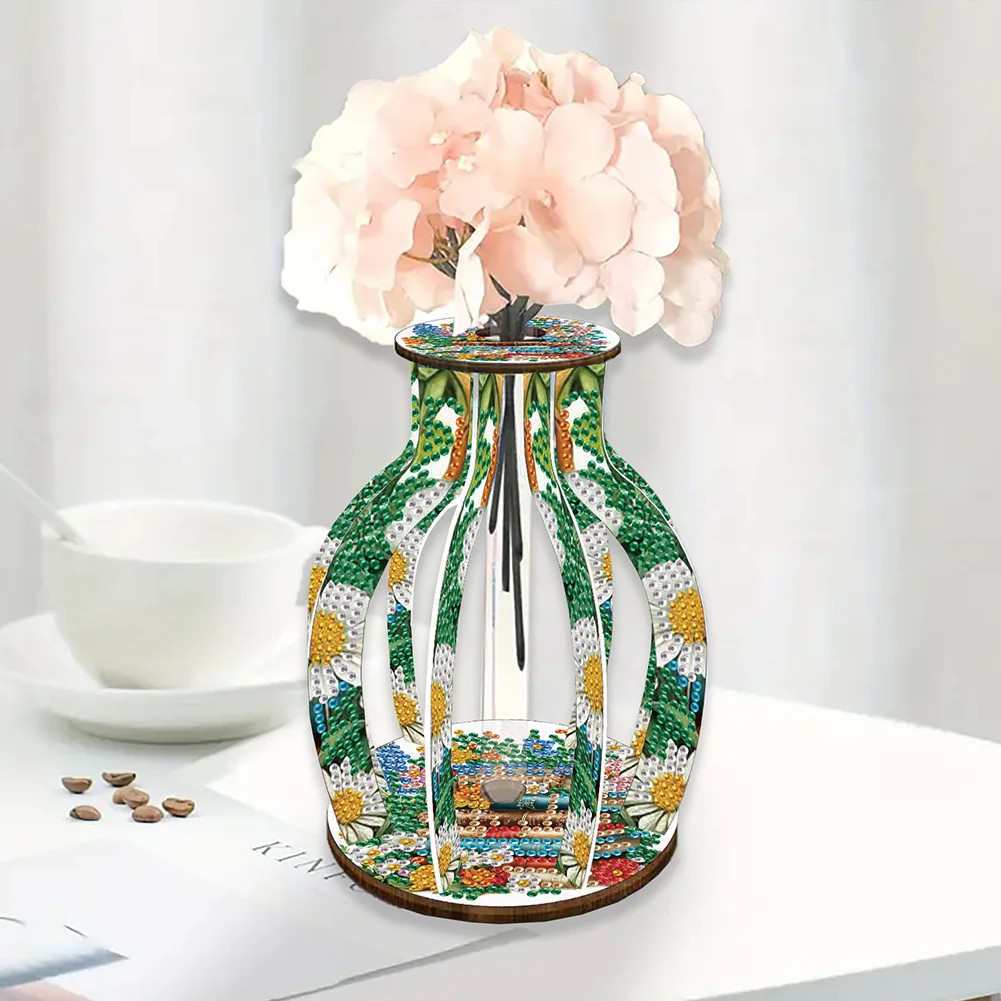 Book Diamond Painting Kit DIY Vase Wooden 3D Craft Mosaic Art Decoration