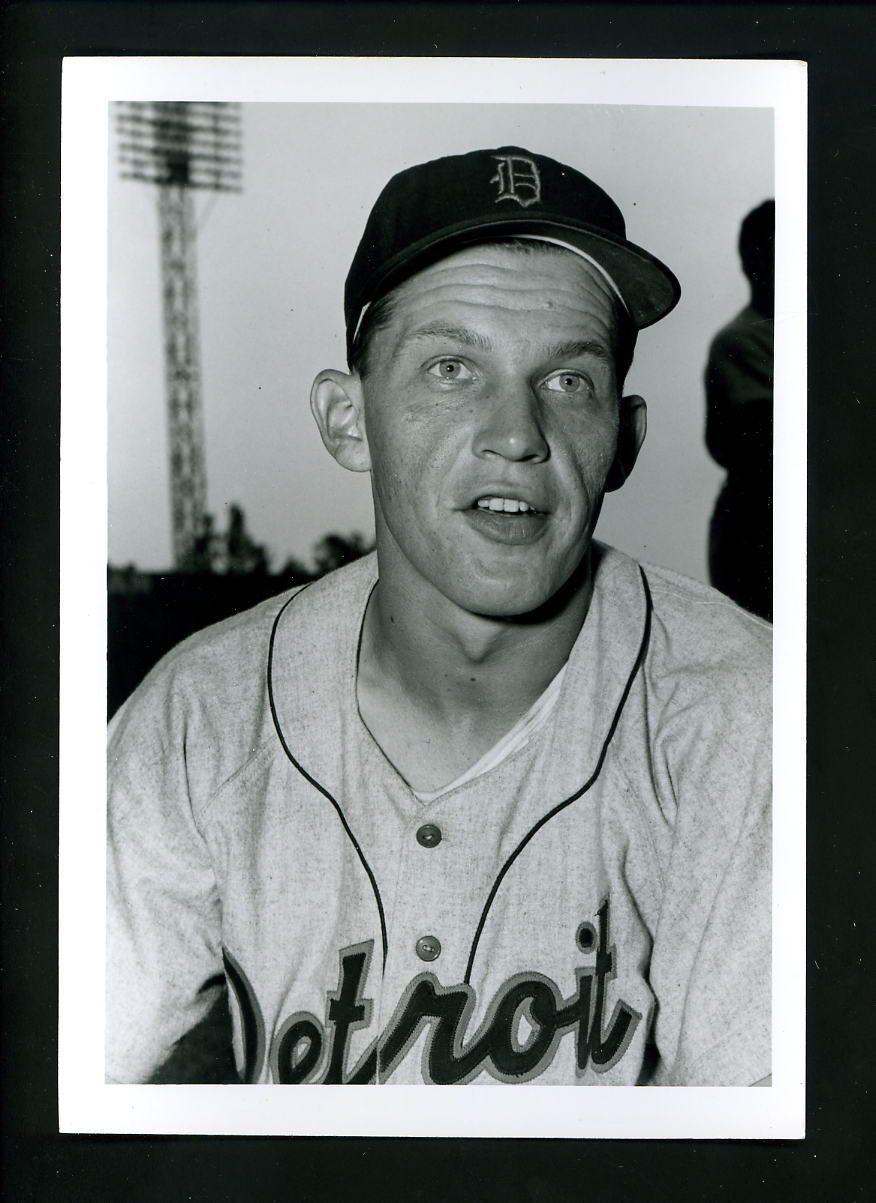 Bob Nieman circa 1953 -54 Press Original Photo Poster painting by Don Wingfield Detroit Tigers