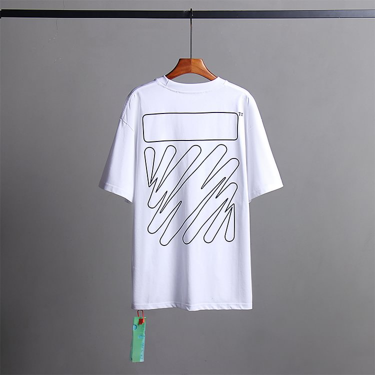 Off White T Shirt Blue Small Hand Simple