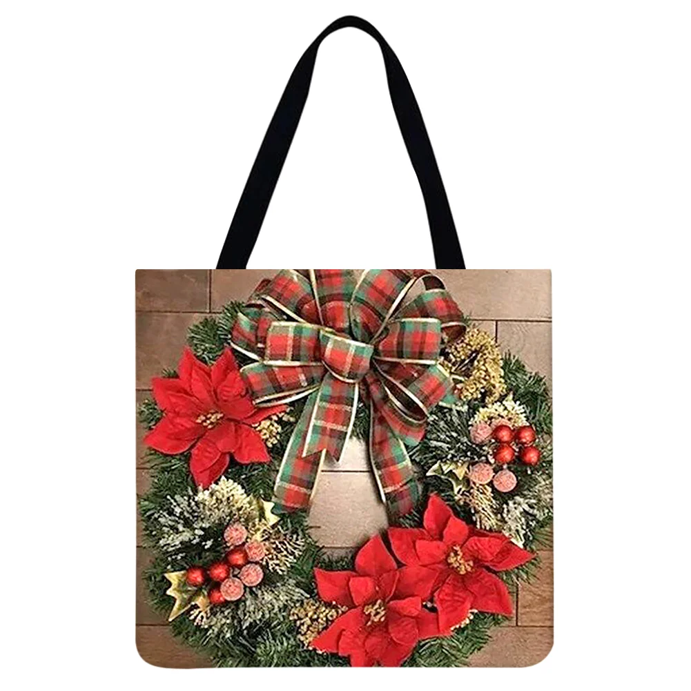 Linen Tote Bag - Christmas