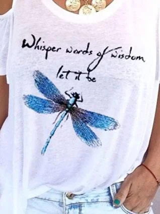 White Cotton Printed Short Sleeve Shirts & Tops