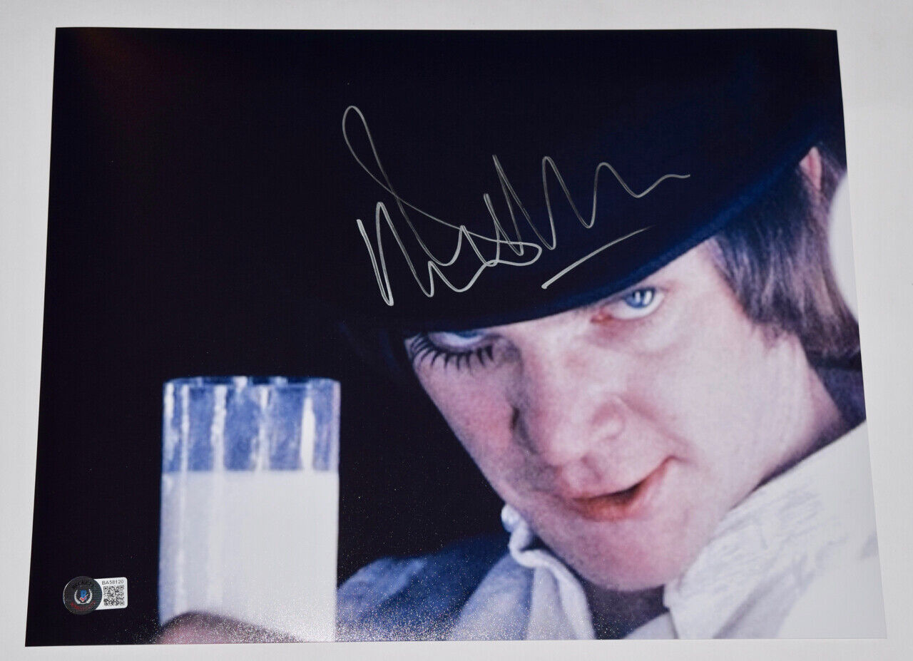 Malcolm McDowell Signed Autograph 11x14 Photo Poster painting A Clockwork Orange Beckett BAS COA