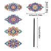 5Pcs fleur &eacute;pingle &agrave; cheveux - 5d bricolage artisanat accessoires de mode
