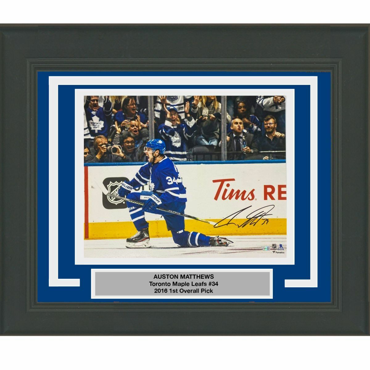 FRAMED Autographed/Signed AUSTON MATTHEWS Maple Leafs 16x20 Photo Poster painting Fanatics COA