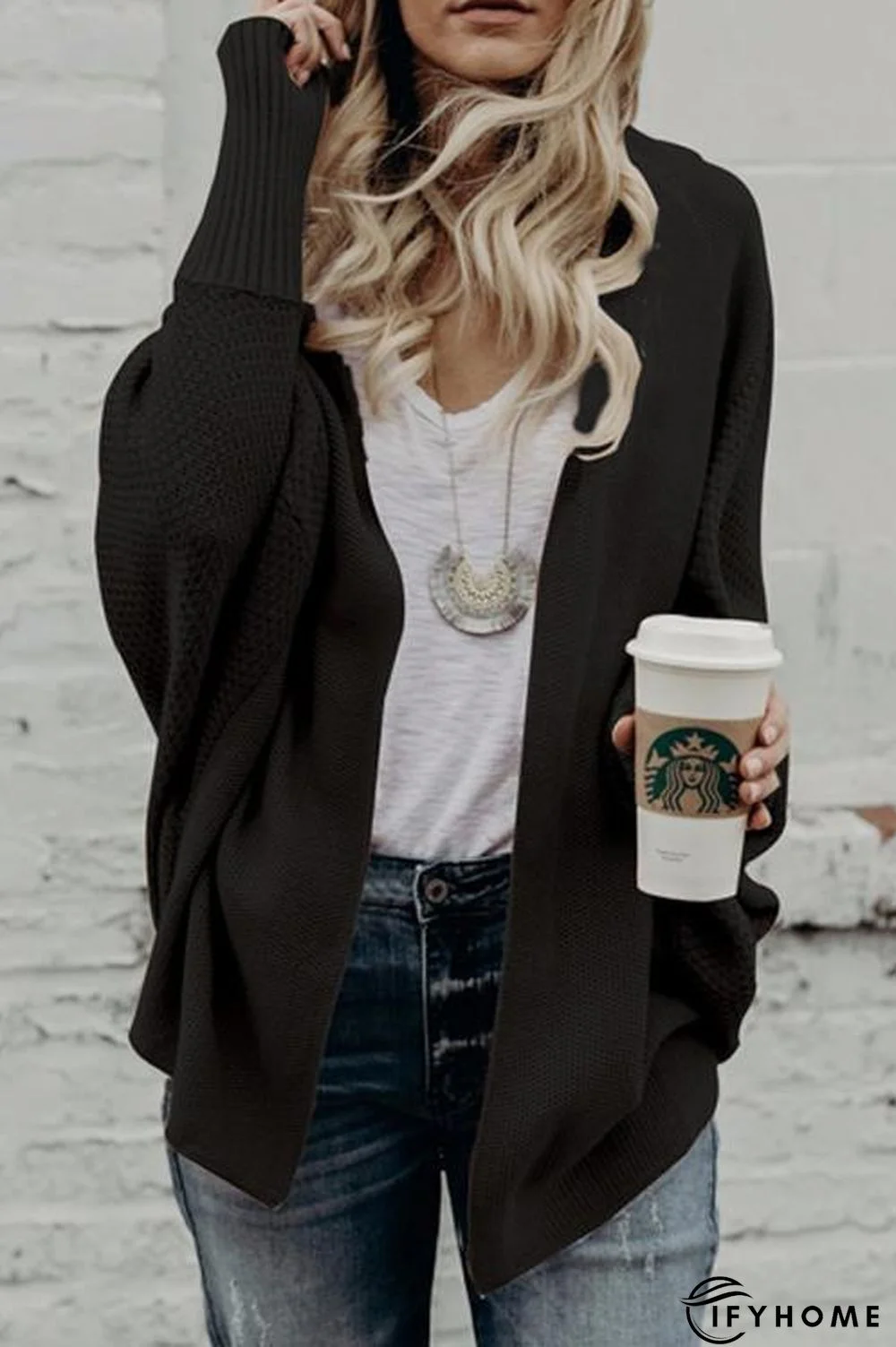 Batwing Sleeves Sweater Cardigans | IFYHOME
