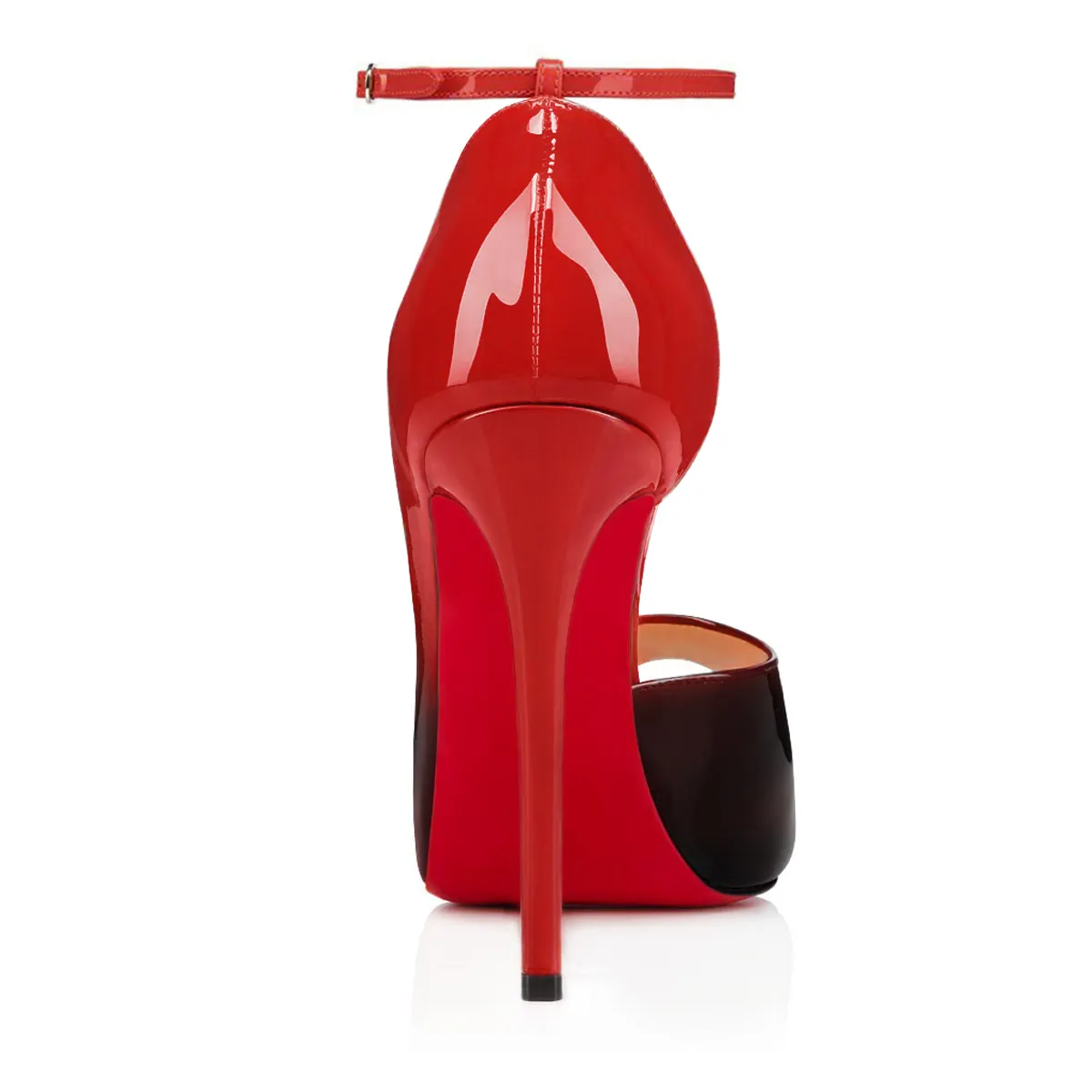 120mm Strap Platform Stilettos Red Soles Pumps Patent / Matte-vocosishoes
