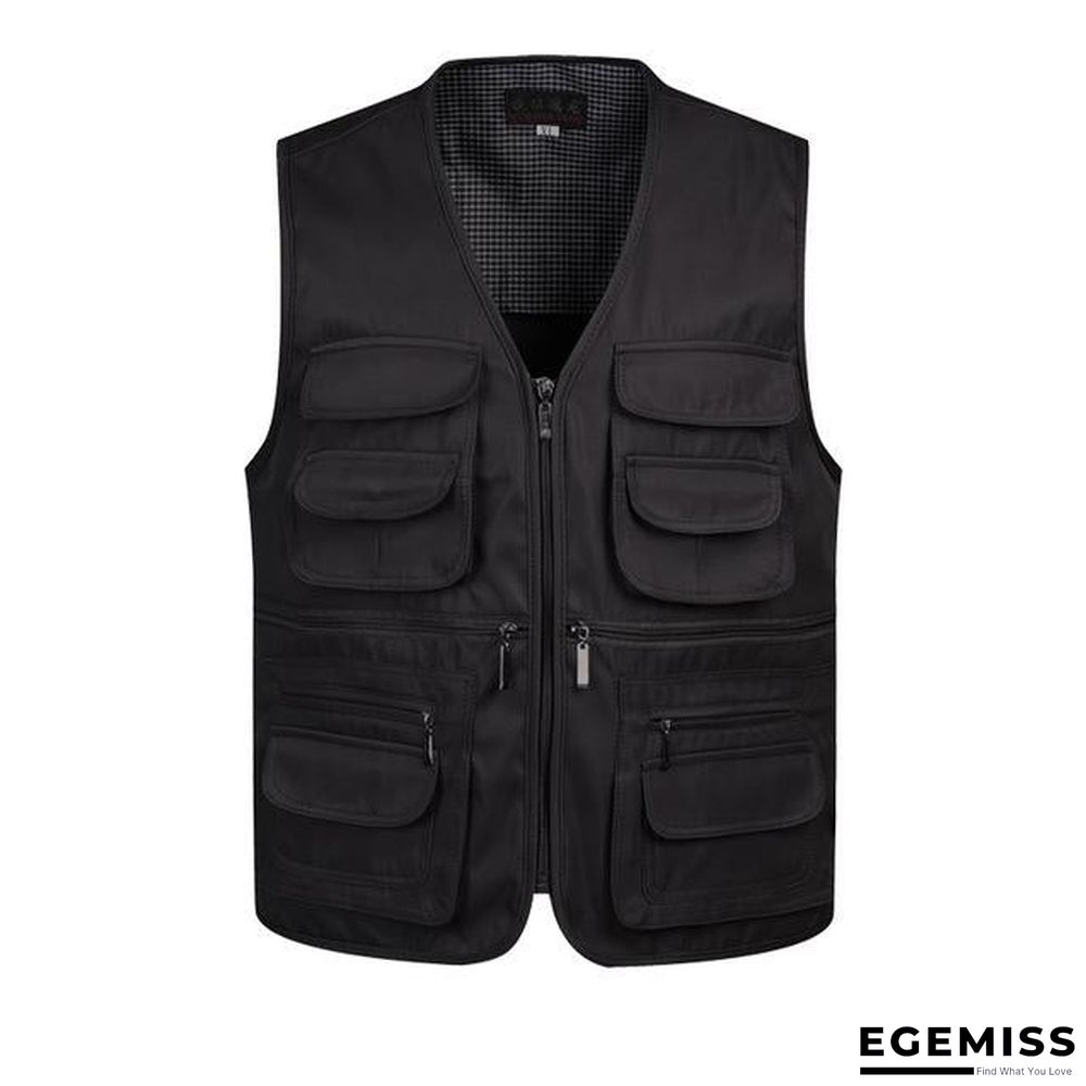 Men Multi-Pocket Classic Waistcoat Male Sleeveless Unloading Solid Coat Work Vest Tactical Masculino Jacket | EGEMISS