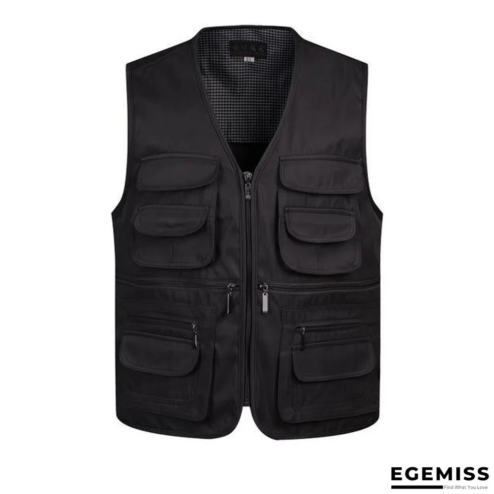 Men Multi-Pocket Classic Waistcoat Male Sleeveless Unloading Solid Coat Work Vest Tactical Masculino Jacket | EGEMISS
